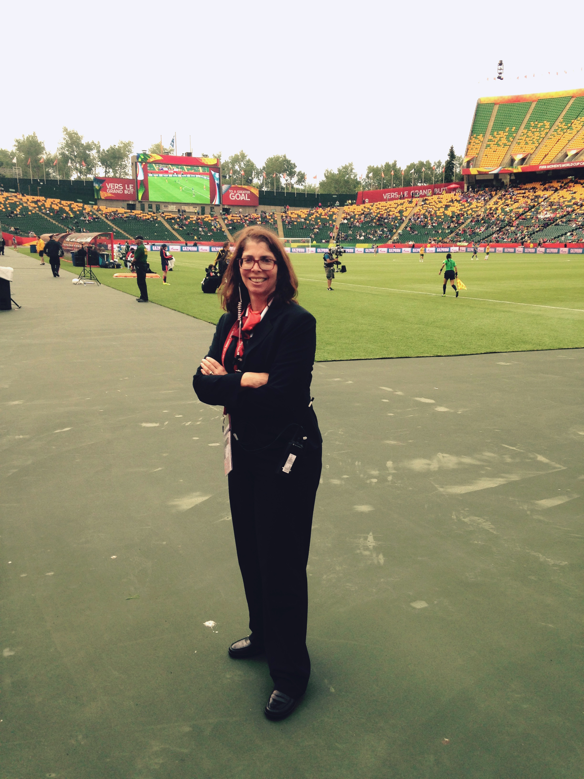 Teresa De Freitas at Commonwealth Stadium