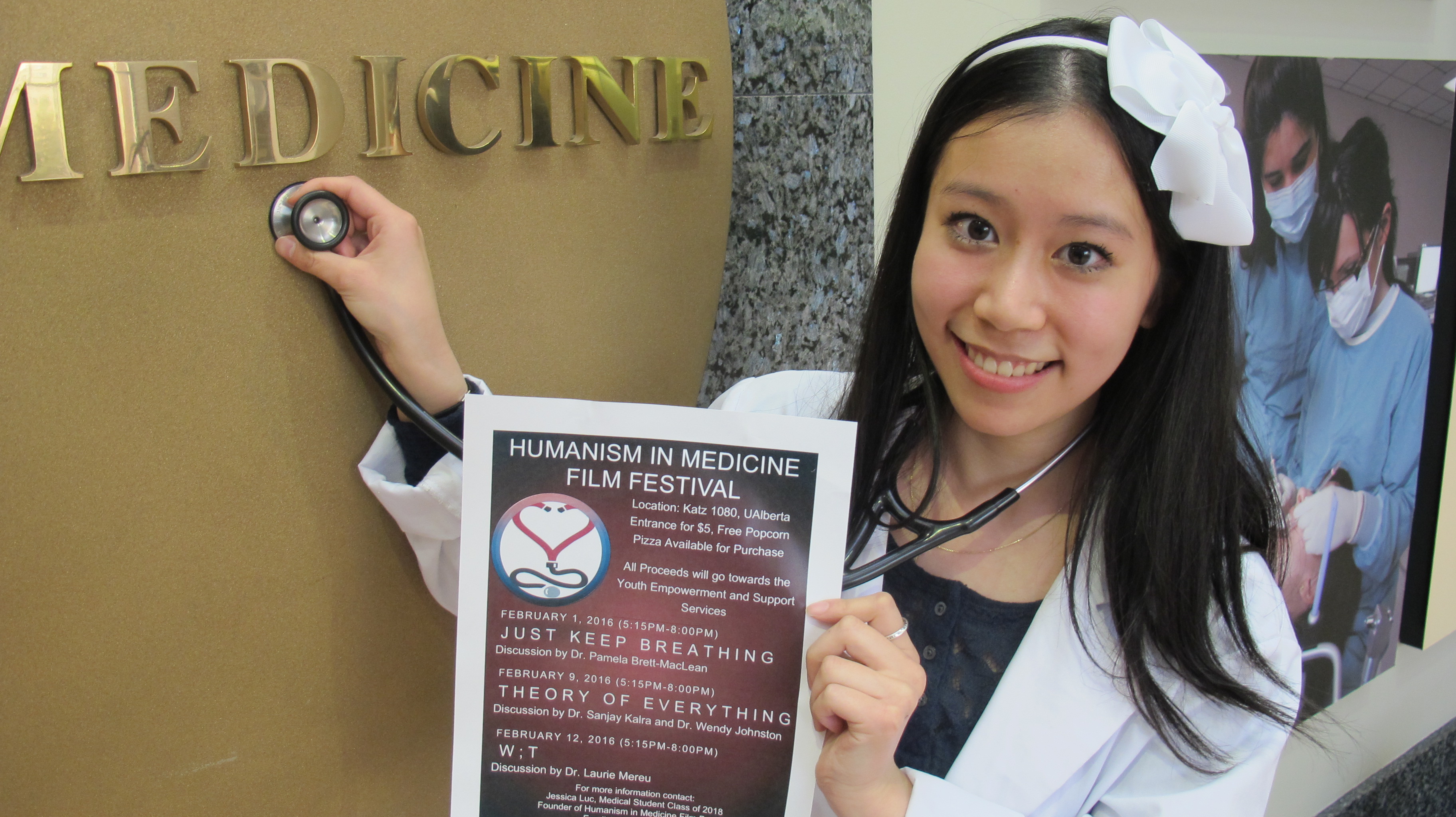Medical student Jessica Luc is the organizer and host of the Humanism in Medicine Film Festival.