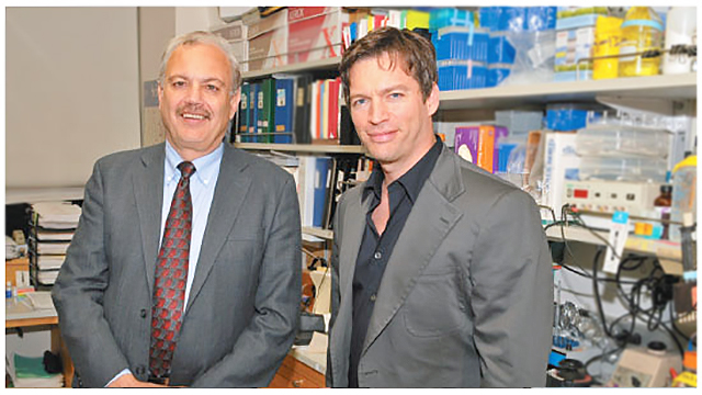 Dr. Dennis Slamon and actor Harry Connick, Jr.